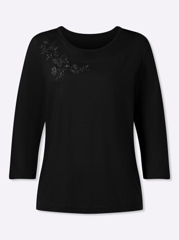 WITT WEIDEN Rundhals-Shirt in schwarz