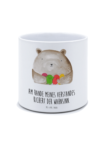 Mr. & Mrs. Panda Blumentopf Groß Bär Gefühl mit Spruch in Weiß
