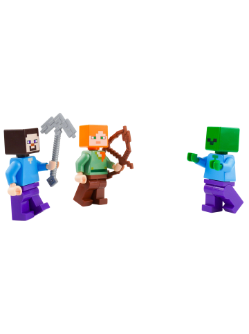 LEGO Minecraft Set Steve, Alex & Zombie Menge 1x - ab 3 Jahren in multicolored