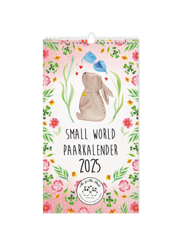 Mr. & Mrs. Panda Kalender 2026 Small World Collection mit Spruch in Weiß