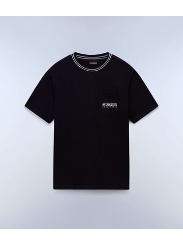 Napapijri T-Shirt "S-Murlo Ss" in Schwarz