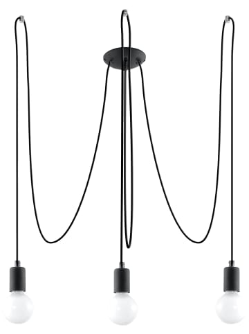 Nice Lamps Hängleuchte SPIDER 3 in Schwarz seillampe mit Glühbirne design 3XE27 NICE LAMPS
