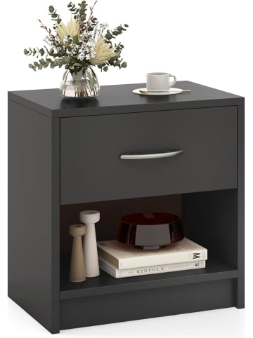 COSTWAY Nachttisch mit Schublade in Grau