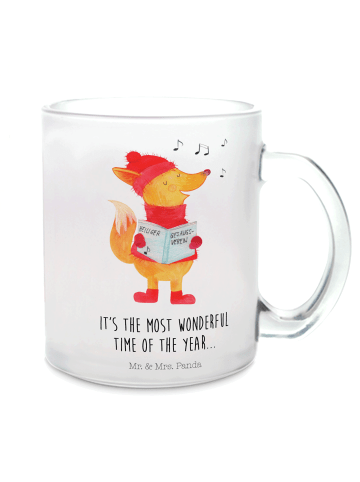 Mr. & Mrs. Panda Tee Tasse Fuchs Sänger mit Spruch in Transparent