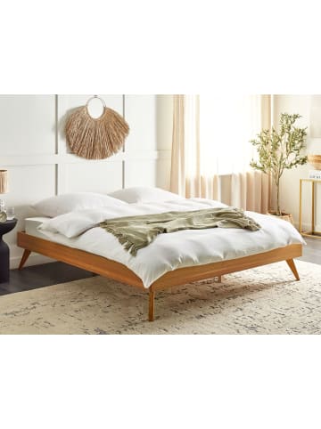 Beliani 2-tlg Doppelbett BERRIC in Braun