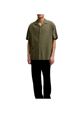 Jack and Jones Hemd Summer Linen Blend Resort Shirt in Oliv