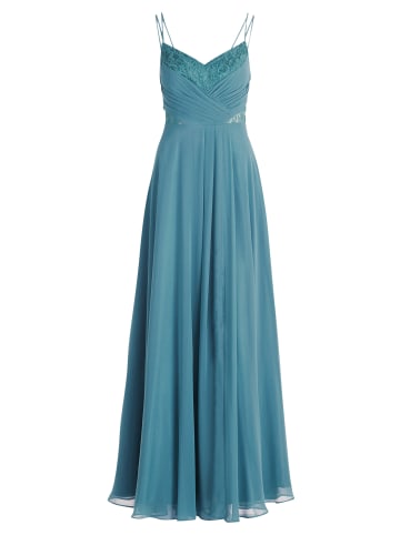 Vera Mont Abendkleid mit Spitze in Smoky Teal