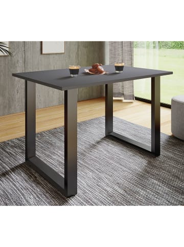 ebuy24 Esstisch XonaU schwarz Anthrazit 140 x 80 cm