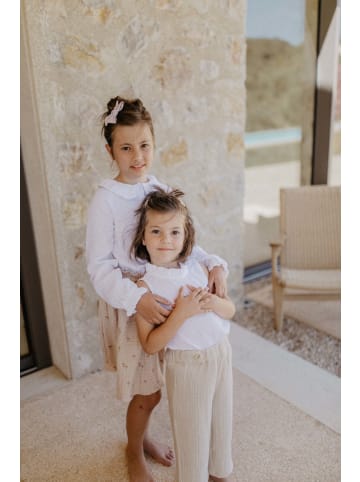 leevje Musselinbluse mit Kragen in white