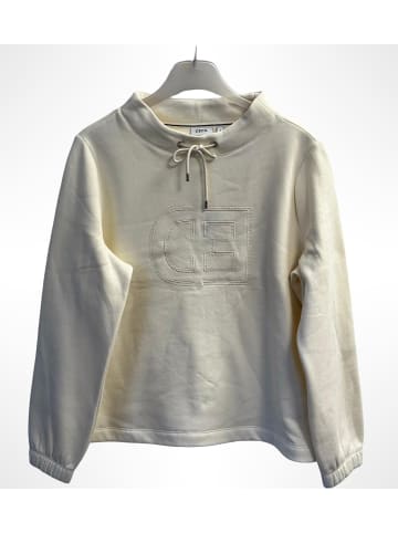 Cecil Sweatshirt mit hohem Kragen in Creamy White