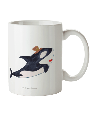 Mr. & Mrs. Panda Kindertasse Orca Zylinder ohne Spruch in Weiß