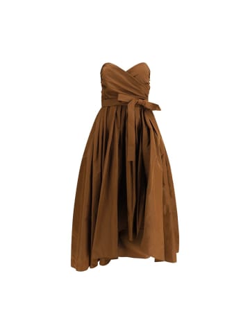 Pinko Braun trägerlos Lang Kleid