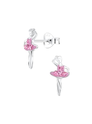 Alexander York Ohrringe, Ohrstecker BALLERINA light rose  mit Kristall in 925 Sterling Silber, 2-tlg.