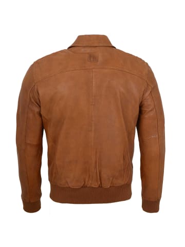 FREAKY NATION Lederblouson Lammnappa in Cognac