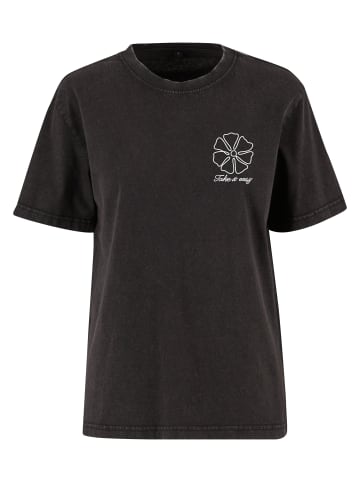 Mister Tee Mister Tee One Line Flowers Ladies Vintage Everyday Tee in black