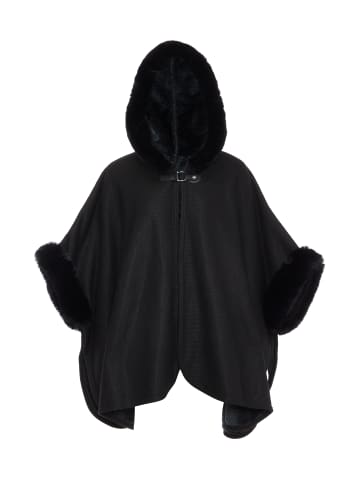 fraully Poncho in Schwarz