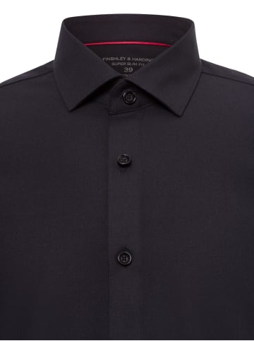 Finshley & Harding Businesshemd in schwarz