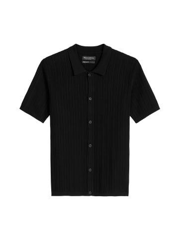 Marc O'Polo Polo-Strickjacke regular in Schwarz