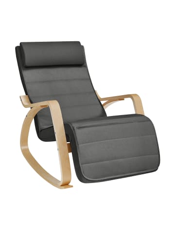 SONGMICS Schaukelsessel Teou in Dunkelgrau - (B)67 x (H)84 x (T)121.5 cm