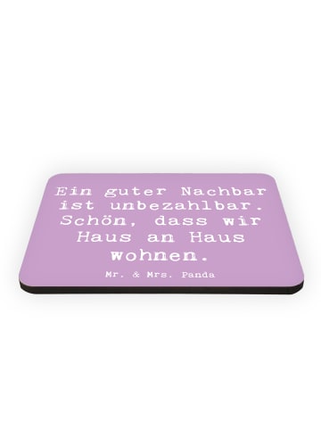 Mr. & Mrs. Panda Notizhalter Spruch Guter Nachbar mit Spruch in Lavendeltraum