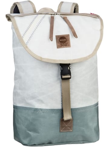 360 grad Rucksack / Backpack Landgang Mini in Weiß mit grauen Balken