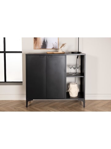 ebuy24 Sideboard Piring Schwarz 110 x 42 cm