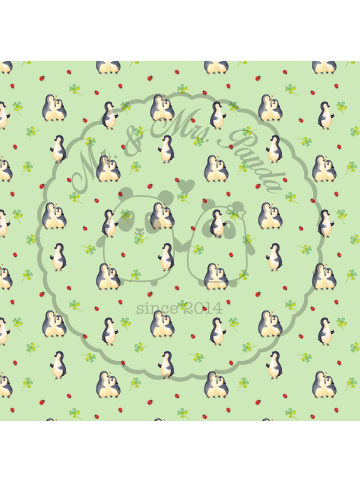 Mr. & Mrs. Panda Tee-Tablett Pinguin Marienkäfer ohne Spruch in Grün