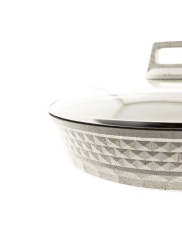 Almina Bratpfanne mit Glasdeckel Ø28 cm in Creme