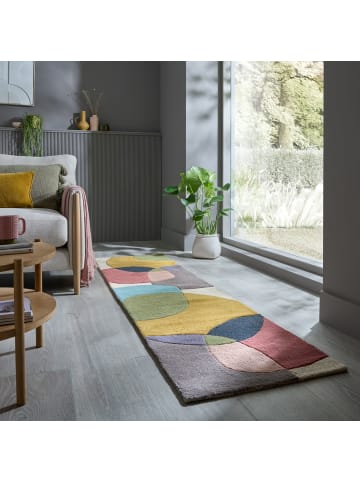 KADIMA DESIGN Eleganter Wohnzimmer-Teppich aus 100% Wolle in Multi