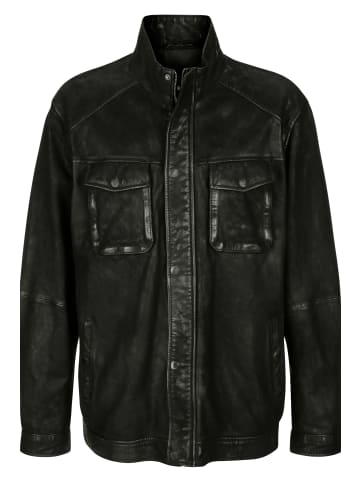 Boston Park Lederjacke in schwarz