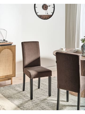 Beliani 2er-Set Esszimmerstuhl BROADWAY in Braun