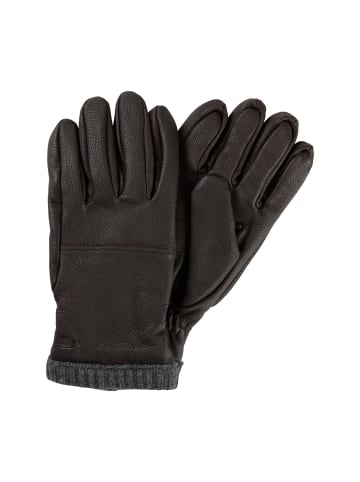Camel Active Handschuhe aus Leder in Dunkelbraun