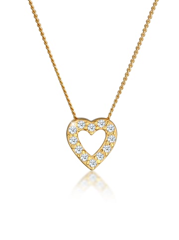 Elli DIAMONDS  Halskette 585 Gelbgold Herz in Gold