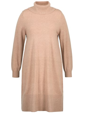 Ulla Popken Strickkleid in cognac-sand