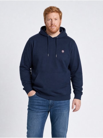 Petrol Industries Baumwoll-Hoodie in großen Größen steelview in Blau