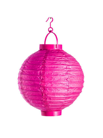 MARELIDA LED Solar Lampion in pink - D: 20cm