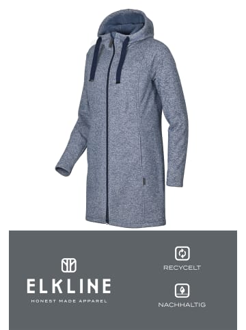 elkline Kapuzen-Fleecejacke Seasons halblang in bluemelange