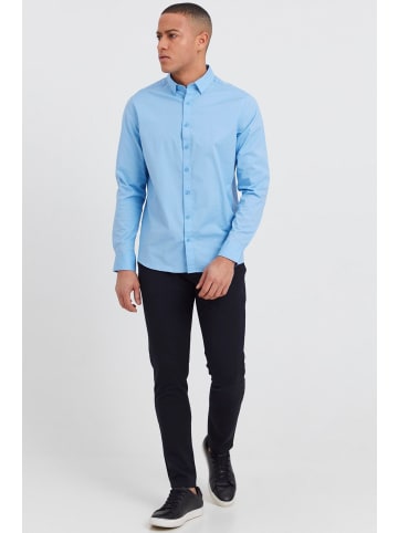 !SOLID Einfarbiges Langarm Slim Fit Hemd aus Baumwolle in Hellblau