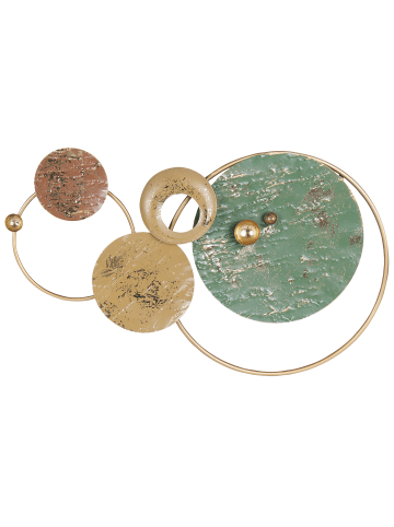 Beliani Wandobjekt HELIUM in Gold/Grün - (W) 73 x (H) 45 x (L) 5 cm