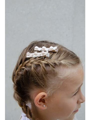 leevje Haarspangen Tiny Corduroy Hearts' in beige