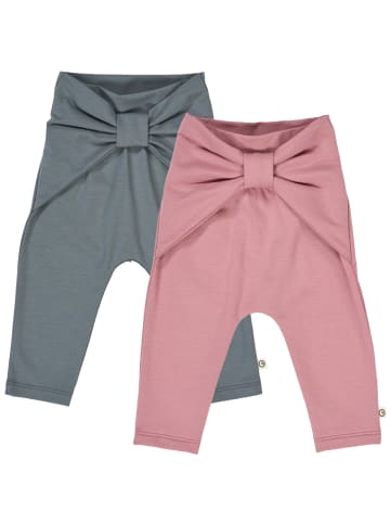 müsli Babyhose in Nostalgia Rose/ Stormy Blue
