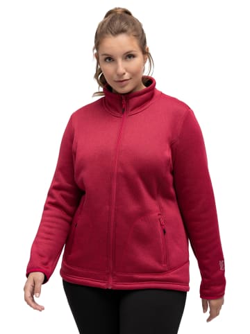 Ulla Popken Sweatjacke in azaleenrot