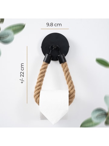 HENNEZ Toilettenpapier-Halter Seilschraube  Braun