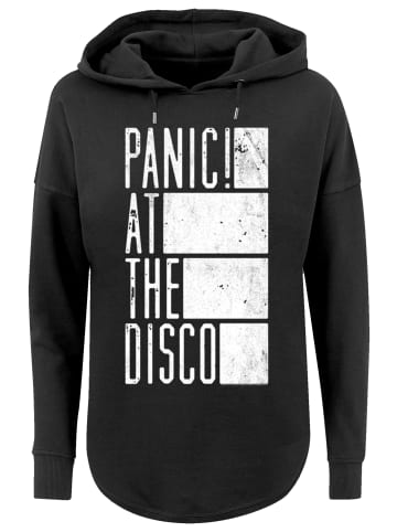 F4NT4STIC Oversized Hoodie Panic At The Disco Block Text in schwarz