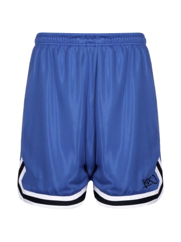 K1X Trainingsshorts Hardwood Big Hole Mesh Double X in dunkelblau / weiß