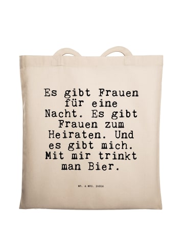 Mr. & Mrs. Panda Tragetasche Es gibt Frauen für... mit Spruch in Creme