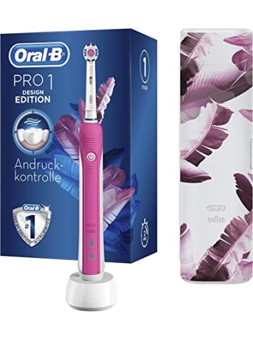 Oral-B Pro 1 Pink Design Edition mit Reiseetui in Pink