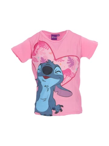 Lilo & Stitch Lilo & Stitch T-Shirt für Kinder mit Aufdruck in Rosa