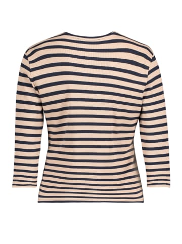 Betty Barclay Shirtjacke mit Rippenstruktur in Beige/Dark Blue