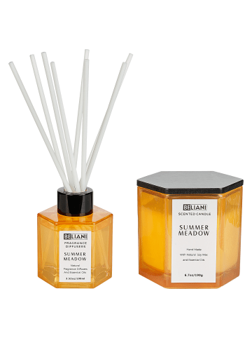 Beliani 2-tlg Kerze CLASSY TINT in Orange